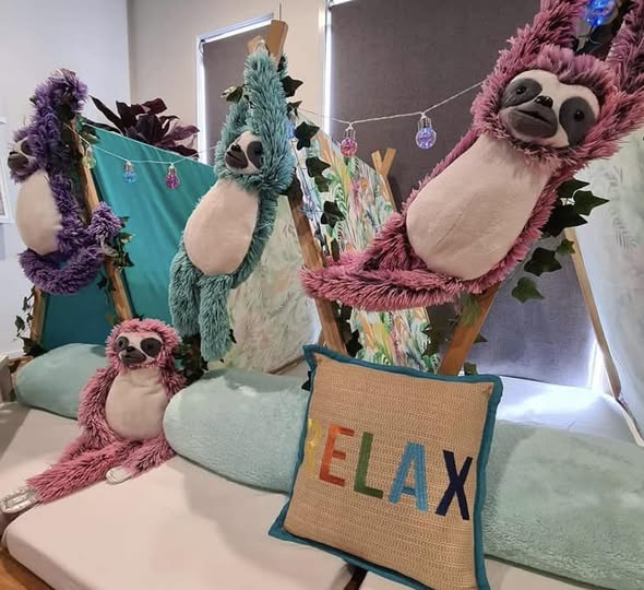 Sleepy Sloths themed teepee setup