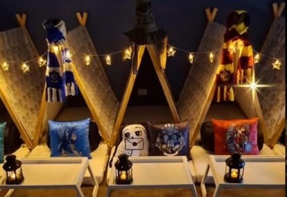 World of Wizardry themed teepee setup
